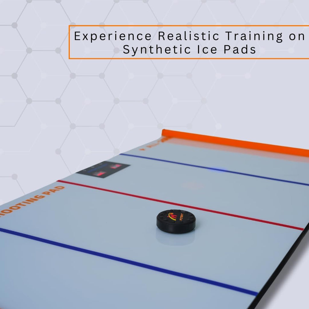 Potent Mini Dangler Smart Hockey Trainer – Interactive Stickhandling Training Aid for Beginners - Sensor Puck Technology, Dynamic Drill Modes, Wireless Setup & Upgraded Synthetic Ice Pads