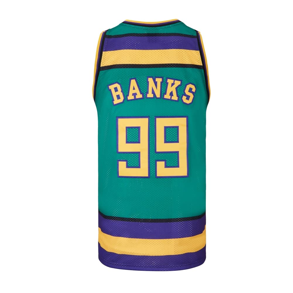 Men Mighty Ducks Jersey #33 Goldberg #66 Bombay #96 Conway #99 Banks Jersey,Basketball Jersey for Men S-XXXL