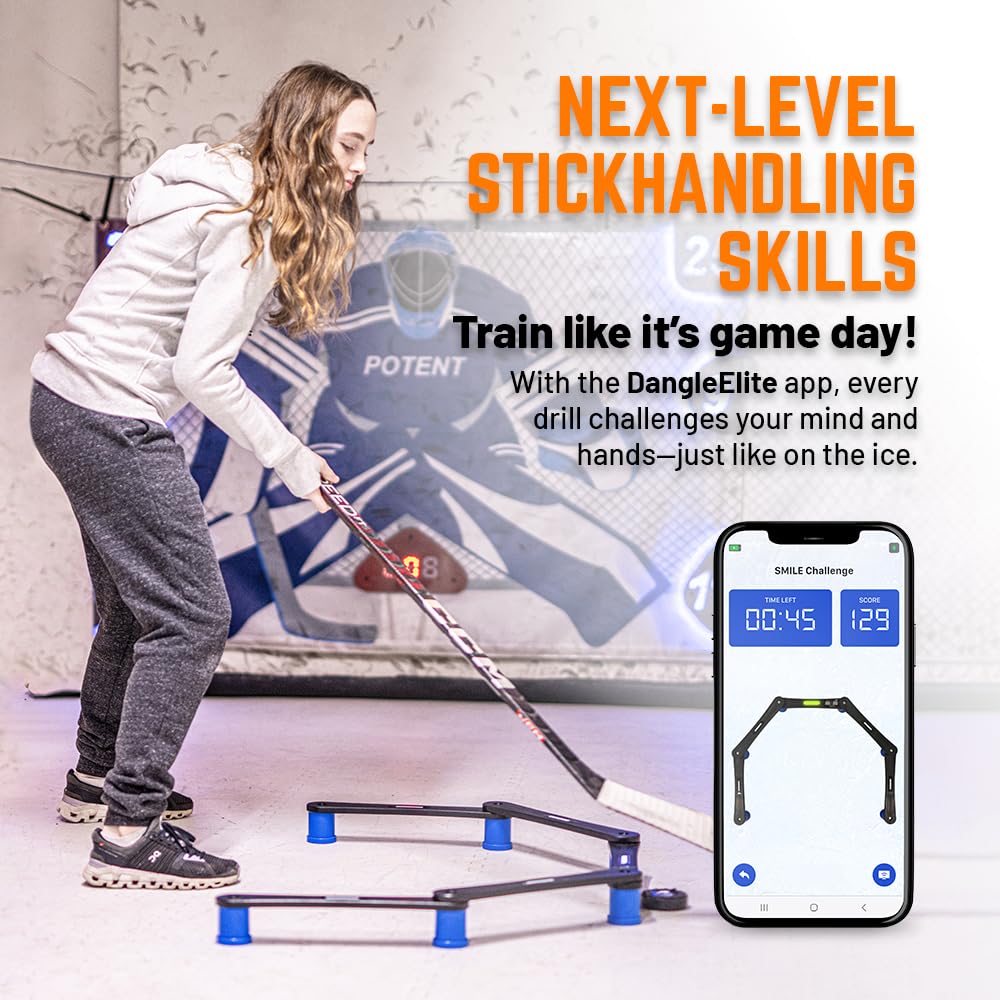 Potent Hockey Digital Stickhandling Trainer - Ultimate Hockey Puck Handling Trainer for Enhanced Hockey Skills Competition Performance | Premium Stickhandling Trainer for All Skill Levels