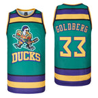 Men Mighty Ducks Jersey #33 Goldberg #66 Bombay #96 Conway #99 Banks Jersey,Basketball Jersey for Men S-XXXL