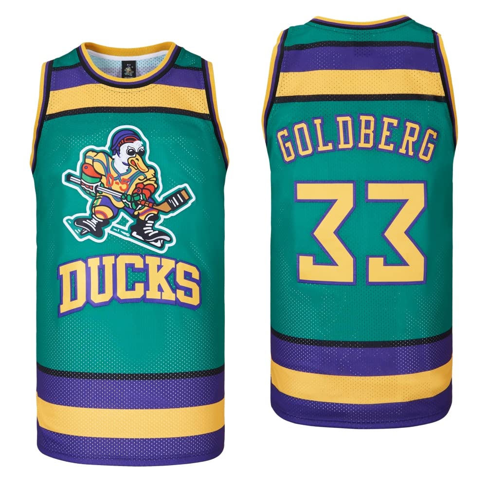 Men Mighty Ducks Jersey #33 Goldberg #66 Bombay #96 Conway #99 Banks Jersey,Basketball Jersey for Men S-XXXL