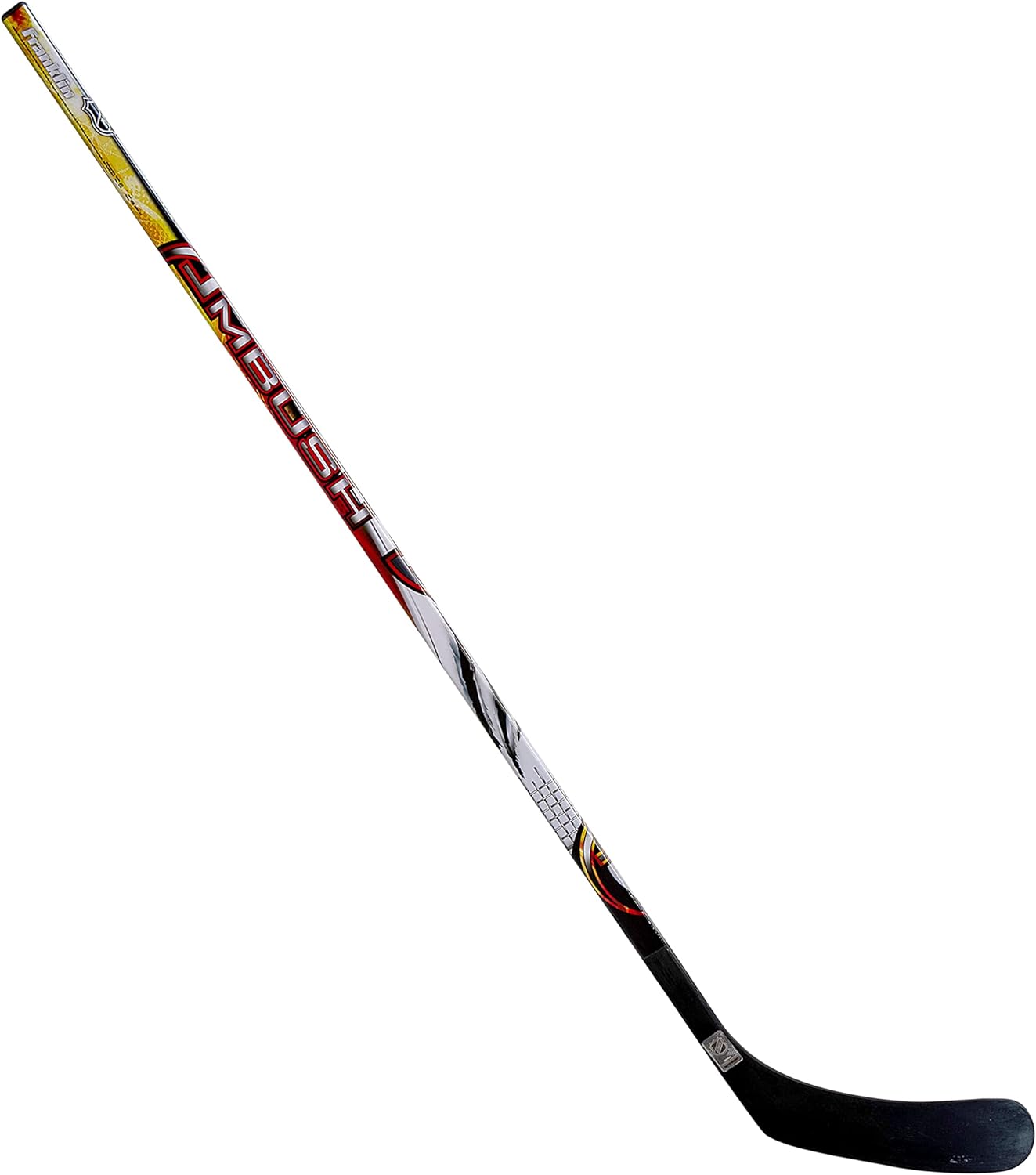 Franklin Sports Street Hockey Sticks - Ambush Junior Street Hockey Stick - Wood and Fiberglass Shaft - ABS Blade - One Piece Stick - 46", 52", 58"