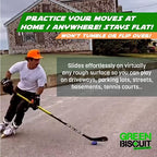 Green Biscuit Hockey Puck 2-Pack, Original, Off Ice Hockey Puck/Snipe, Shooting Street Hockey Puck Better Stick Handling, Passing and Shooting
