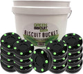 Green Biscuit Roller Hockey Puck Bucket 15 Pucks