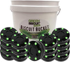 Green Biscuit Roller Hockey Puck Bucket 15 Pucks