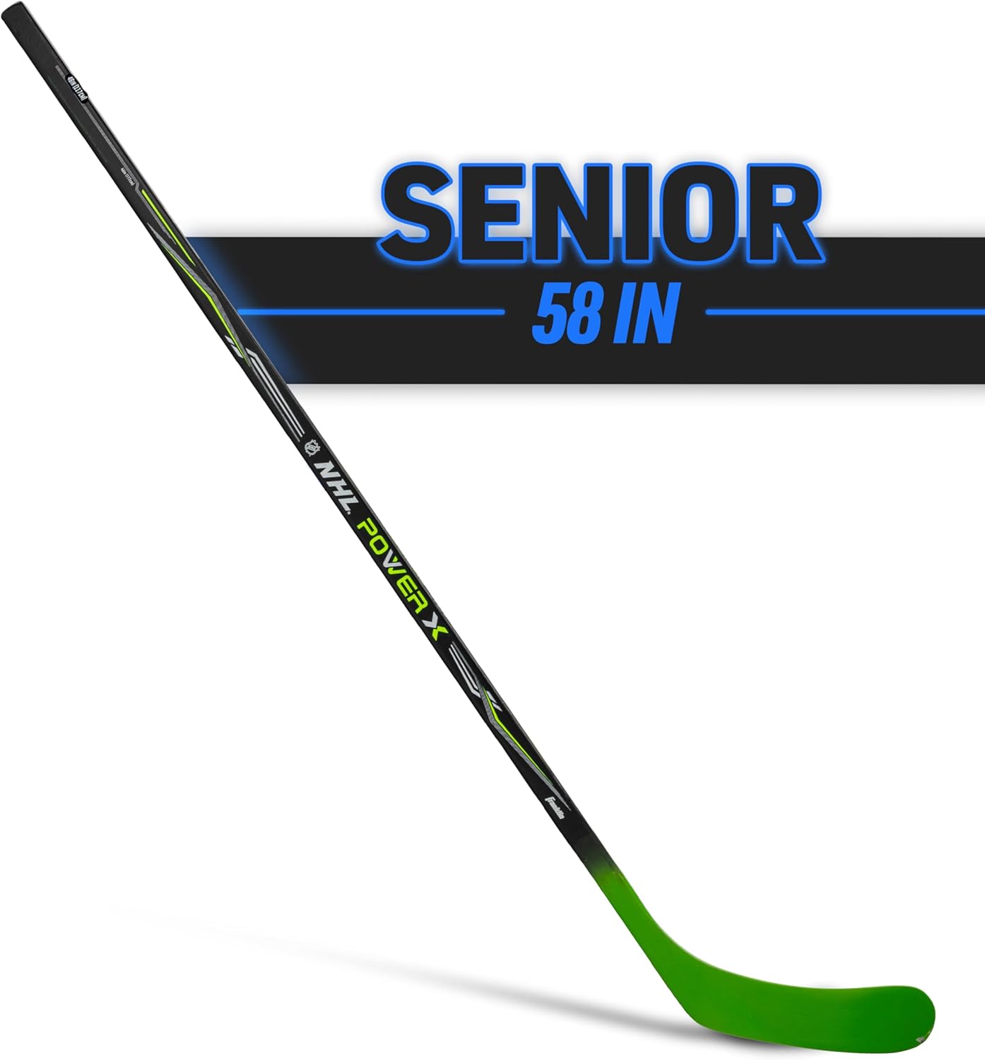 Franklin Sports Street Hockey Sticks - Ambush Junior Street Hockey Stick - Wood and Fiberglass Shaft - ABS Blade - One Piece Stick - 46", 52", 58"