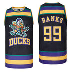 Men Mighty Ducks Jersey #33 Goldberg #66 Bombay #96 Conway #99 Banks Jersey,Basketball Jersey for Men S-XXXL