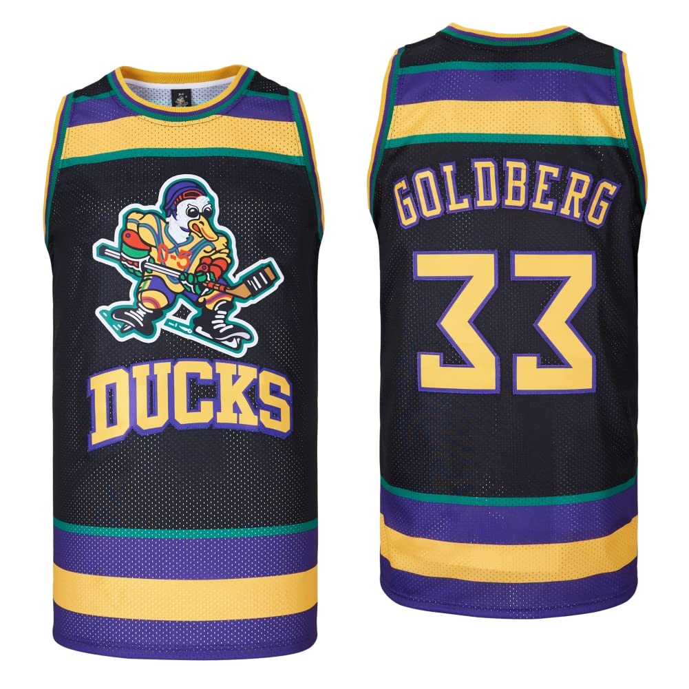 Men Mighty Ducks Jersey #33 Goldberg #66 Bombay #96 Conway #99 Banks Jersey,Basketball Jersey for Men S-XXXL