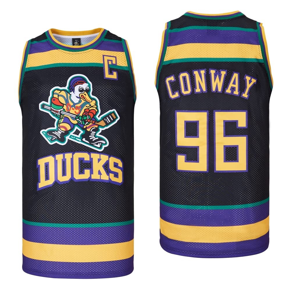 Men Mighty Ducks Jersey #33 Goldberg #66 Bombay #96 Conway #99 Banks Jersey,Basketball Jersey for Men S-XXXL