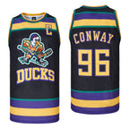 Men Mighty Ducks Jersey #33 Goldberg #66 Bombay #96 Conway #99 Banks Jersey,Basketball Jersey for Men S-XXXL