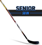 Franklin Sports Street Hockey Sticks - Ambush Junior Street Hockey Stick - Wood and Fiberglass Shaft - ABS Blade - One Piece Stick - 46", 52", 58"