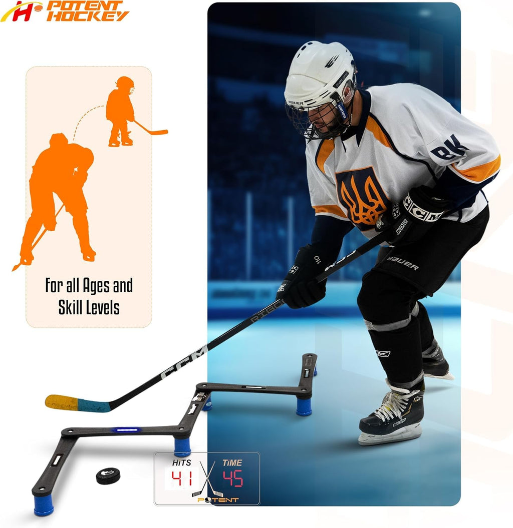 Potent Hockey Digital Stickhandling Trainer - Ultimate Hockey Puck Handling Trainer for Enhanced Hockey Skills Competition Performance | Premium Stickhandling Trainer for All Skill Levels