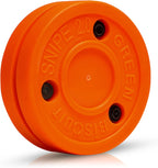 Green Biscuit Hockey Puck 2-Pack, Original, Off Ice Hockey Puck/Snipe, Shooting Street Hockey Puck Better Stick Handling, Passing and Shooting