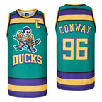 Men Mighty Ducks Jersey #33 Goldberg #66 Bombay #96 Conway #99 Banks Jersey,Basketball Jersey for Men S-XXXL