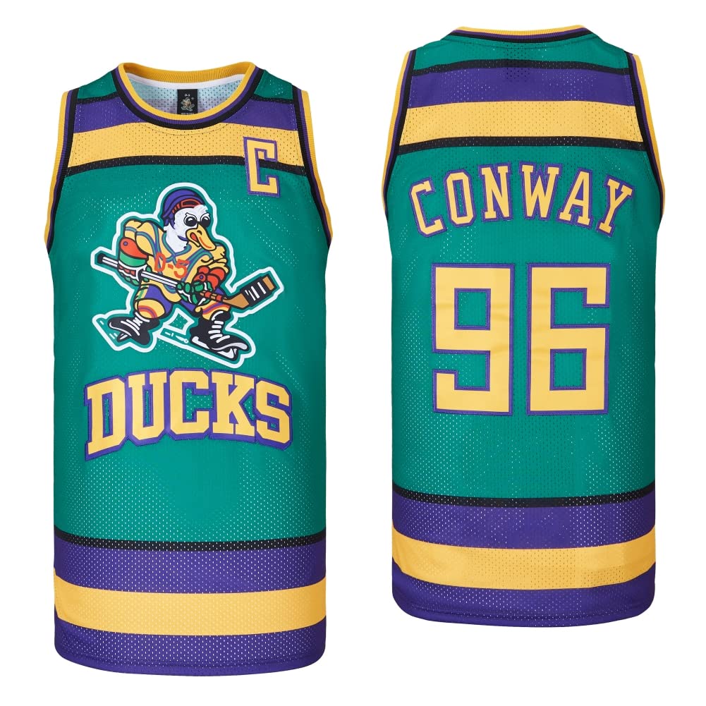 Men Mighty Ducks Jersey #33 Goldberg #66 Bombay #96 Conway #99 Banks Jersey,Basketball Jersey for Men S-XXXL