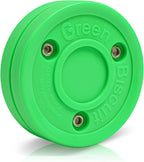 Green Biscuit Hockey Puck 2-Pack, Original, Off Ice Hockey Puck/Snipe, Shooting Street Hockey Puck Better Stick Handling, Passing and Shooting