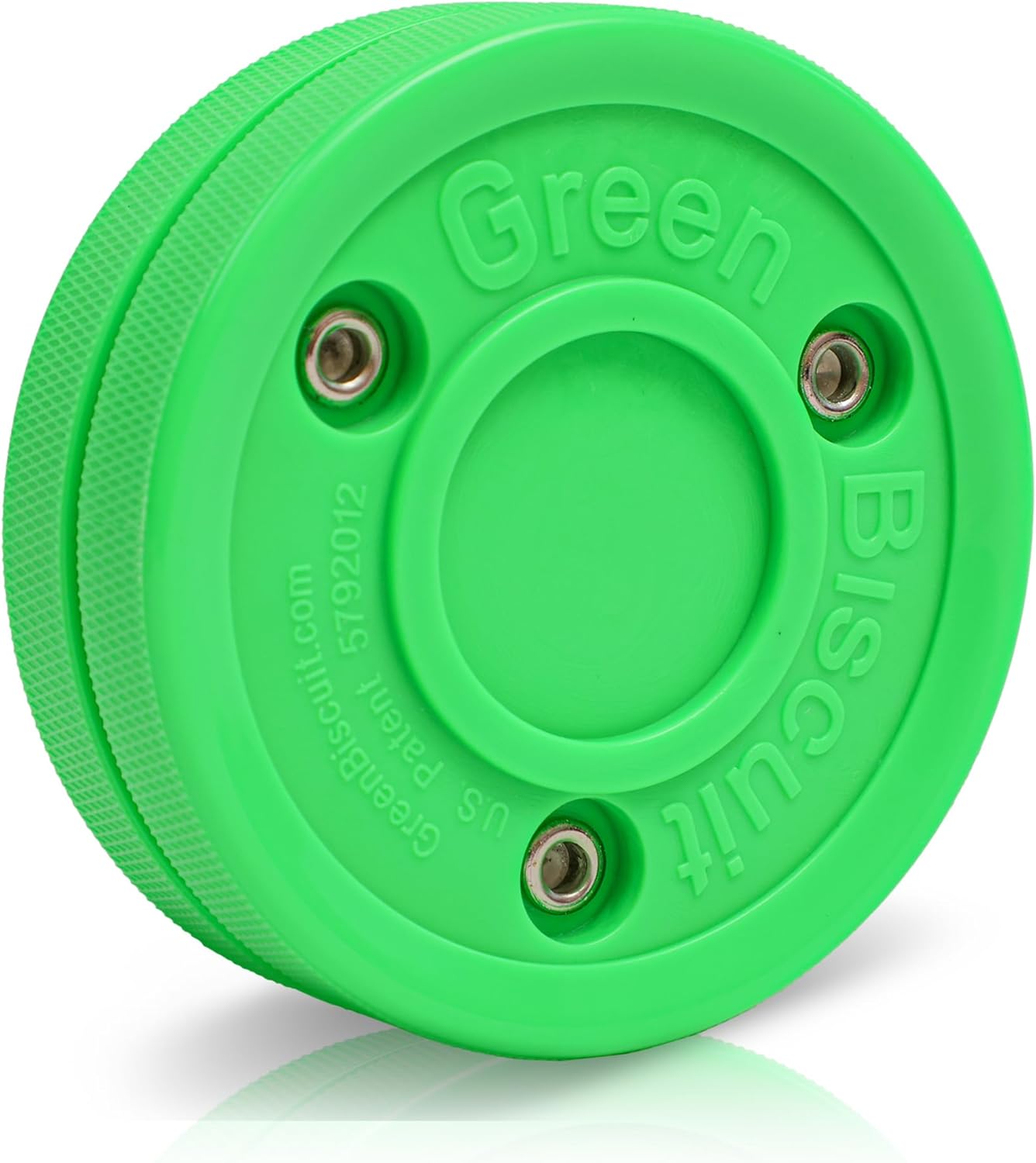Green Biscuit Hockey Puck 2-Pack, Original, Off Ice Hockey Puck/Snipe, Shooting Street Hockey Puck Better Stick Handling, Passing and Shooting
