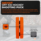 Green Biscuit Hockey Puck 2-Pack, Original, Off Ice Hockey Puck/Snipe, Shooting Street Hockey Puck Better Stick Handling, Passing and Shooting
