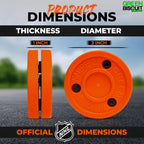 Green Biscuit Hockey Puck 2-Pack, Original, Off Ice Hockey Puck/Snipe, Shooting Street Hockey Puck Better Stick Handling, Passing and Shooting