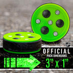 Franklin Sports NHL Street Hockey Puck - X3 Roll-a-Puck Outdoor Roller Hockey Puck - Official Size Street Hockey Puck - Green